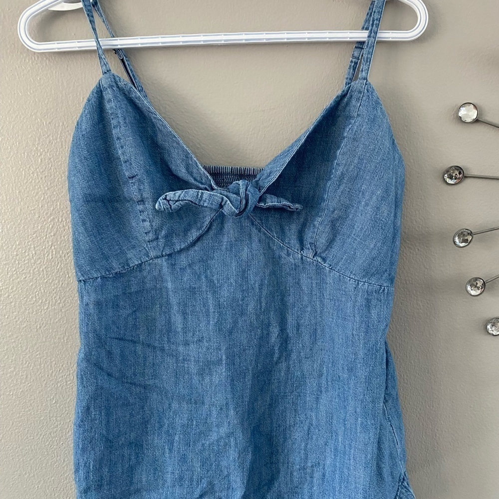 Old Navy |  jean halter top. Medium
